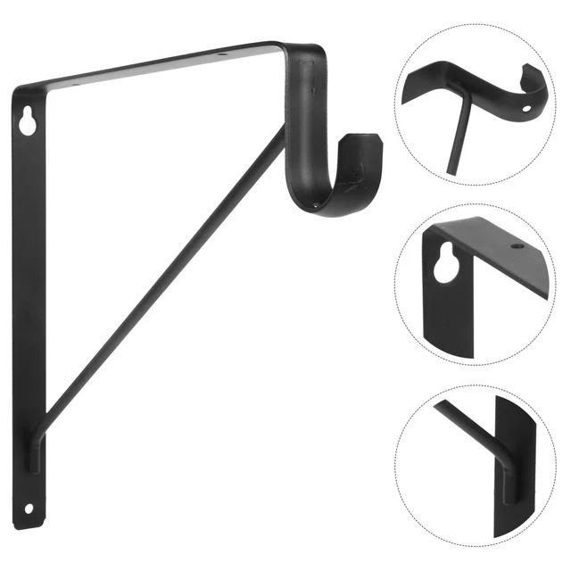 Mensola A Muro Fissaggio Invisibile 17 Cm, 2 Pezzi Staffa Triangolare Mensola Di Supporto Invisibile Mensola Staffa Per Mensola In Metallo Invisibile Nera Con 10 Viti 85668290 - Foto 2