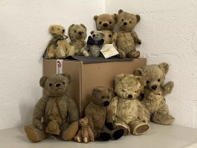 Job Lot Vintage Mohair Bears. Deans Rag Book / Chiltern / Chad Valley etc