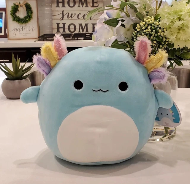 SQUISHMALLOW 8& IRINA Axolotl RARE Blue Kellytoy Sea Summer Collection