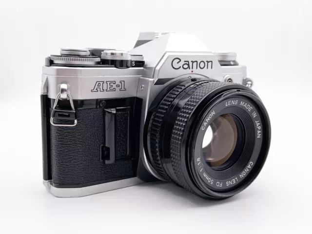 Canon AE-1 SLR Camera FD 50mm f1.8 Analog 35mm SLR Lens - Maintained