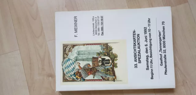 Auktionskatalog Franz Meixner 33. Ansichtskarten-Spezialauktion 1992