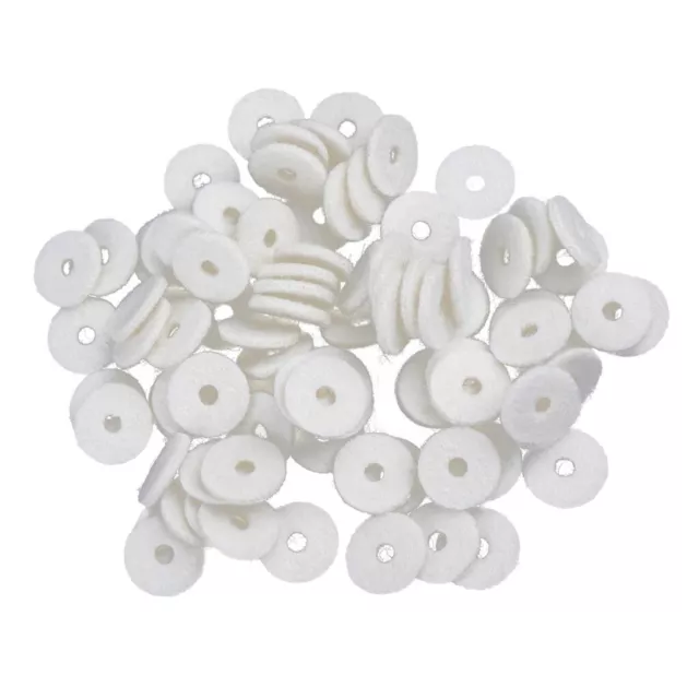 Pack of 90 White Piano Felt Balance Rail Punchings - Keyboard Washers