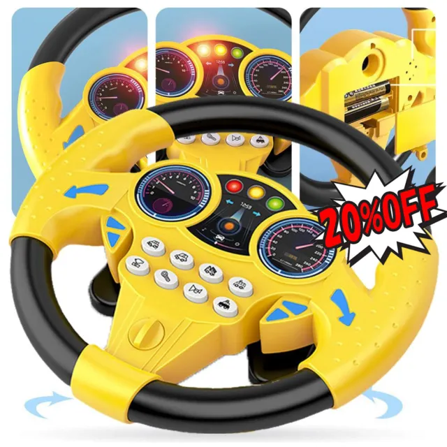 Simulation Driving Car Toy Steering Wheel Kids Baby Interactive Toys NEW 2023