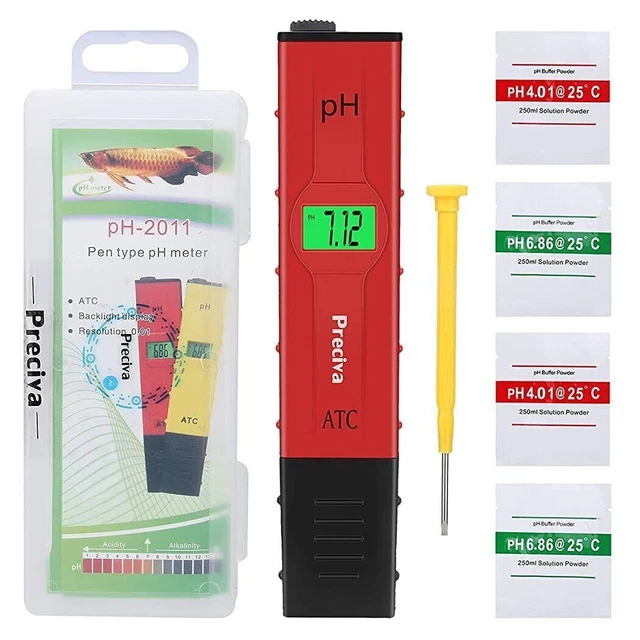 PH Meter Tester Preciva 0.01 Resolution Digital Automatic Water PH Meter Hydrop