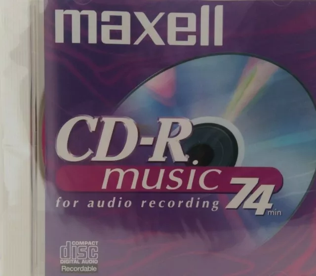 Maxell CD-R74 CD-R74MU Audio Music 74 Mins CD-R Blank Recordable Disc - New