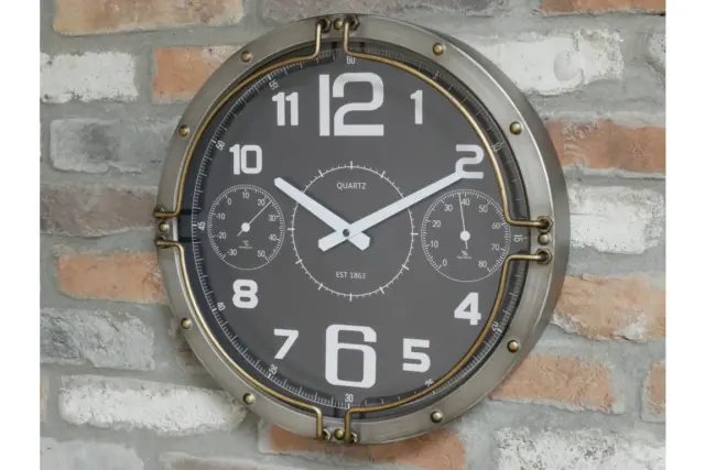 Watch Wall Clock | Industrial Chronograph Design | 41cm Diameter