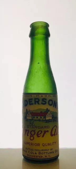 Vintage Slick Soda 6Oz Green Glass Crown Seal 17Cm  Label C1925