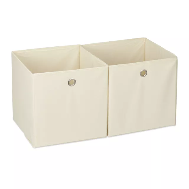 Pack 2 cajas Plegables y Apilables - beige