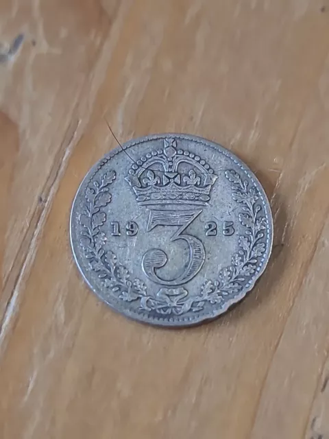 George V 5th, 1925, Half Silver 0.5, Threepence 3d