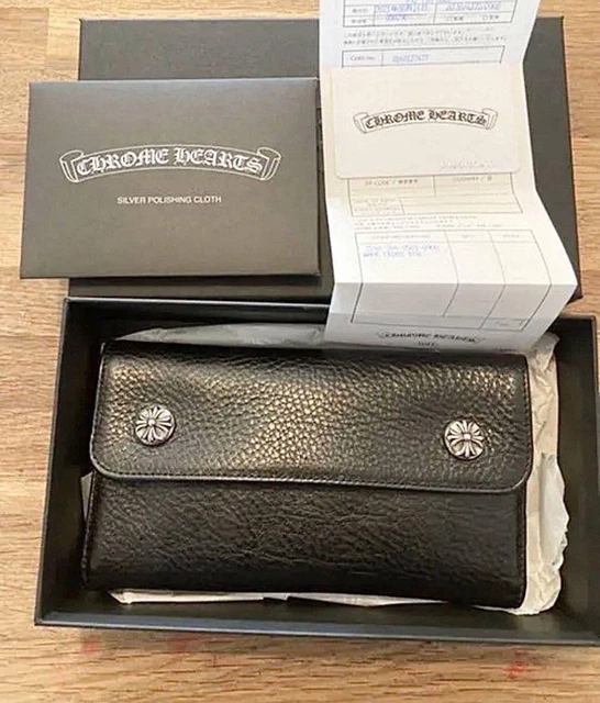 Buy Chrome Hearts WAVE CROSS BTN Crosspatch Custom Wave Long Wallet Long  Wallet Black - Black from Japan - Buy authentic Plus exclusive items from  Japan