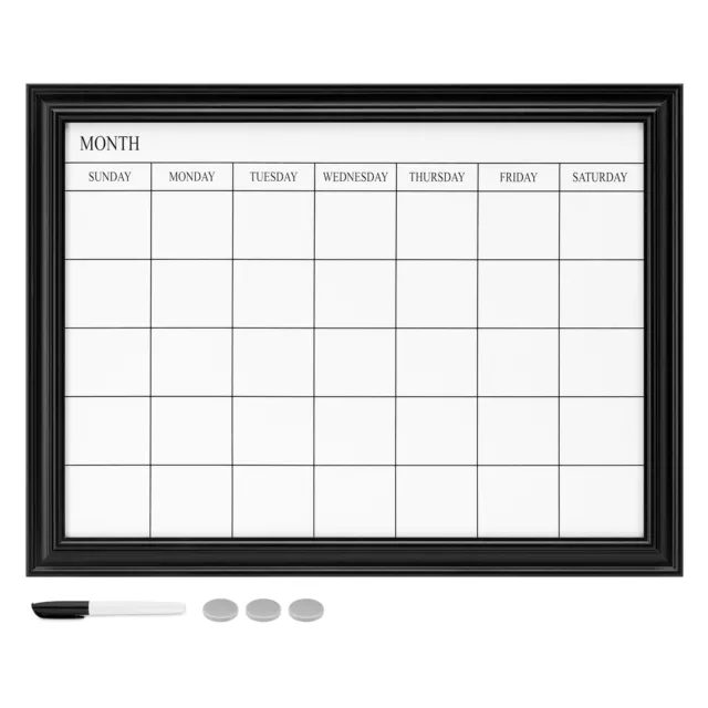 Magnetisches Whiteboard mit Rahmen 60 x 45 cm magnetischer Wochenplaner Tafel