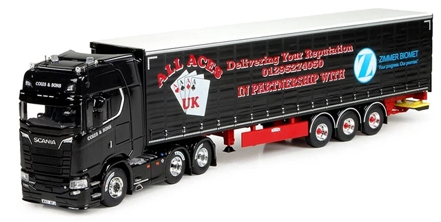 Camion SCANIA R Highline 4x2 TEKNO – 1/50 – Citerne 3 Essieux TVT – Orange – Neuf