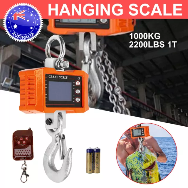 10000Kg Electronic Crane Scales Industrial Hanging LCD Digital High Precision AU
