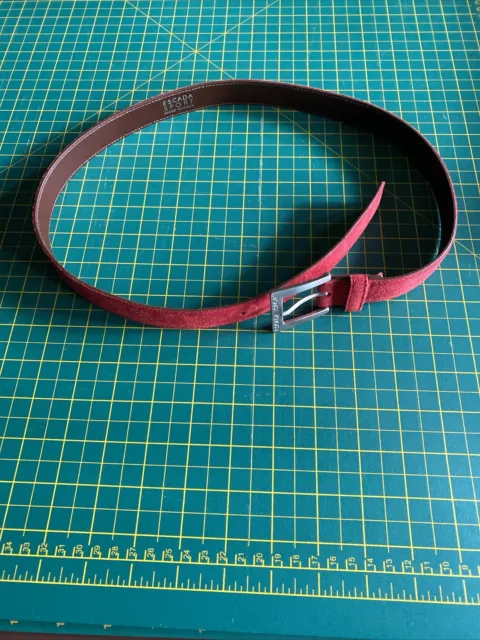 Vintage Escada Sports red belt in Suede genuine leather