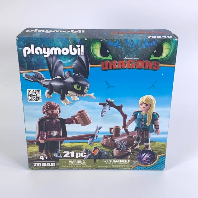 PLAYMOBIL DRAGONS 70040 DreamWorks Hiccup Astrid Baby Dragon How