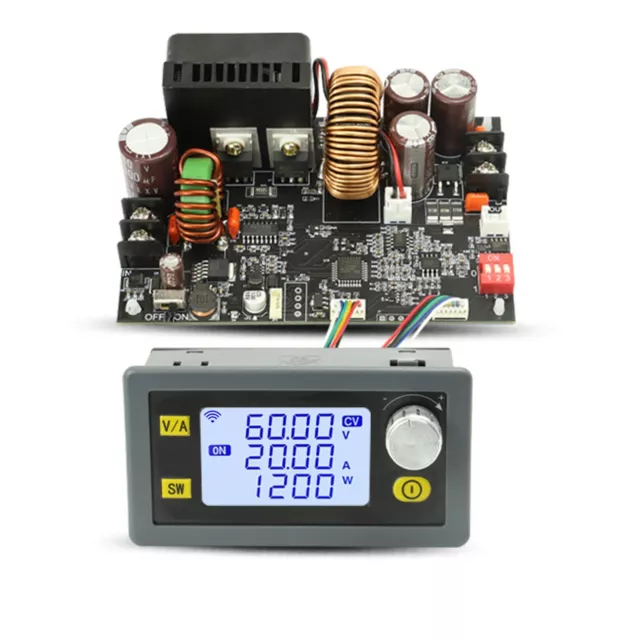 CNC Adjustable DC Regulated Power Supply CV CC 0-60V 20A/1200W-Step-down Module