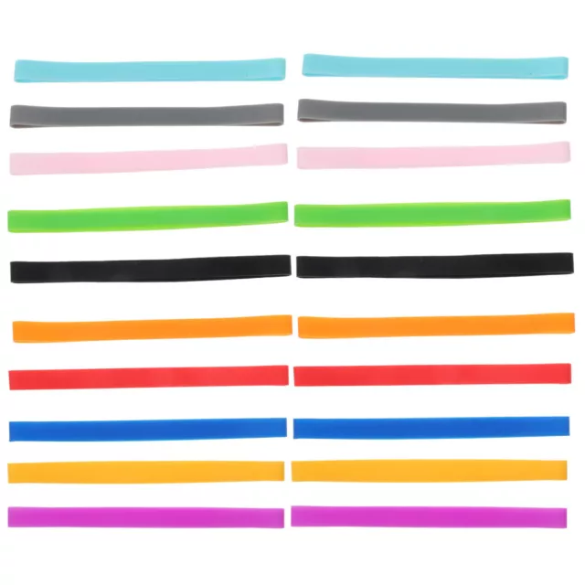 20x Silikonband für große Bücher, elastisch, -Farben