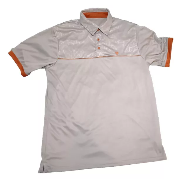 Island Green Mens M Grey Classic Fit Polo Shirt