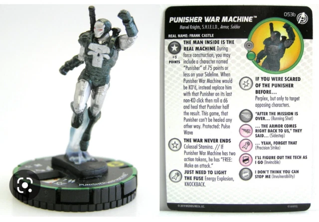 Marvel Heroclix Punisher War Machine #053b w/ Card Captain America Avengers Set
