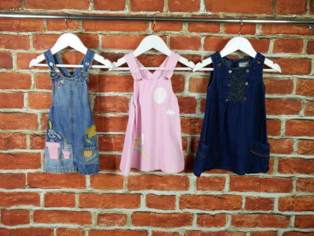 Baby Girls Bundle Age 9-12 Months Next Mothercare Disney Pinafore Dress Set 80Cm