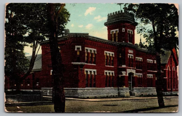 State Armory Watertown New York Street View US Military Government VNG Postcard