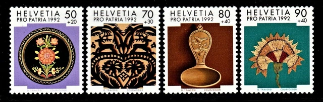 Schweiz Satz MiNr. 1470-1473 von 1992 Pro Patria Postfrisch N 0752