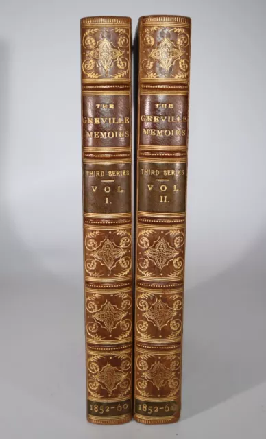 1887 The Greville Memoirs Queen Victoria 1852-1860 Third Part Two Vols 1st Ed