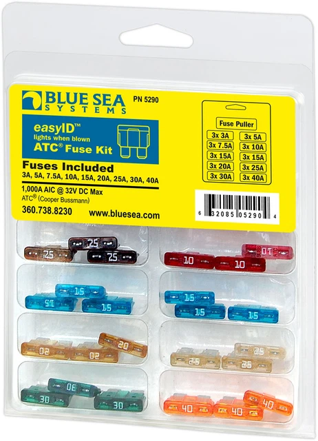 Kit de 31 piezas Blue Sea - 5290-BSS Fuse ATC easyID (1EA)
