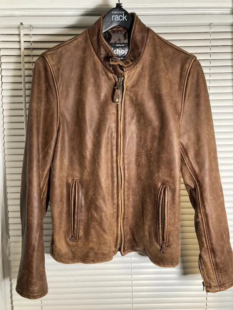 SCHOTT NYC 654VN Cowhide Cafe Racer Leather Jacket Medium 450.00 PicClick