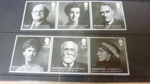 2016 British Humanitarians Stamp Set Sg 3810-3815