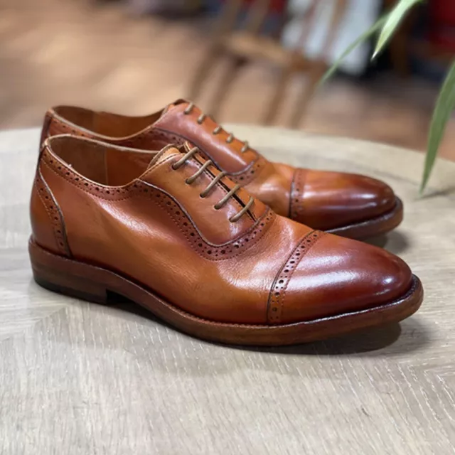 BROGUES FORMAL DRESS Wedding Mens Real Leather Shoes Carved Business ...