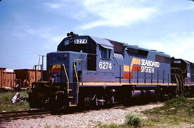 Original Kodachrome Slide Seaboard System Gp-38 #6274 Portsmouth, Va June 1984