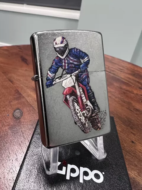 Zippo Windproof Collectible Lighter Street Chrome Dirt Bike Motor Cycle 2015 NEW