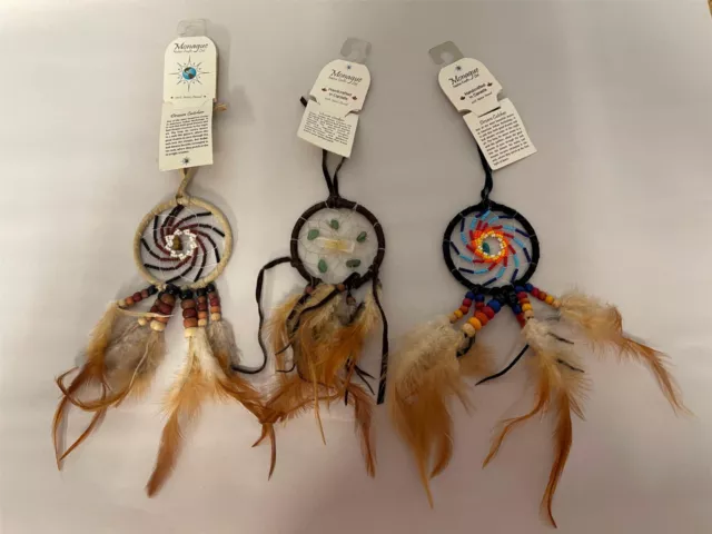 Set of 3 Dream Catchers, Monague Native Crafts Ltd., Handcrafted in Canada