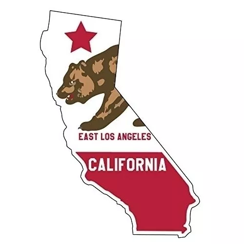 East Los Angeles California 4 Inch State Shape Vinyl Decal Sticker