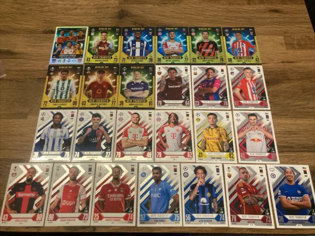 Topps Match Attax Extra Update Champions League  23/24- 25 New Transfer Cards