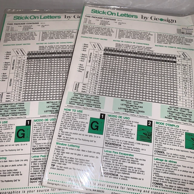 Stick On Letters Geosign New In Package