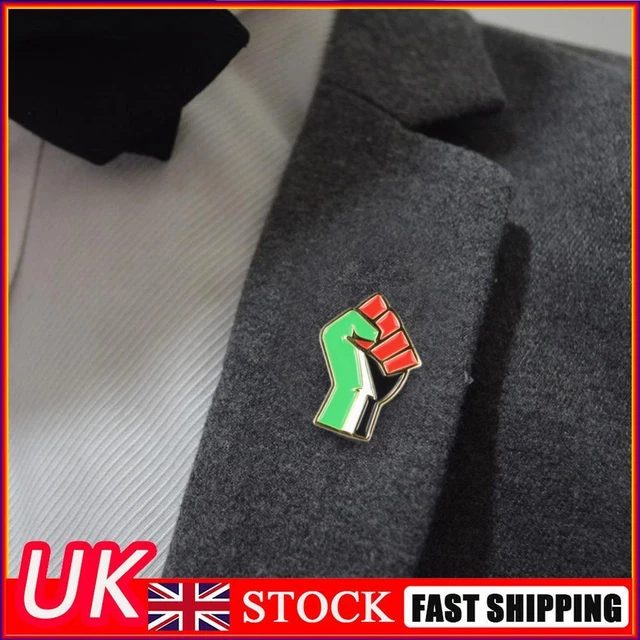 Pack of 10 Palestine Waving Flag Lapel Pins - Silver-Toned Enamel Badges main image 0