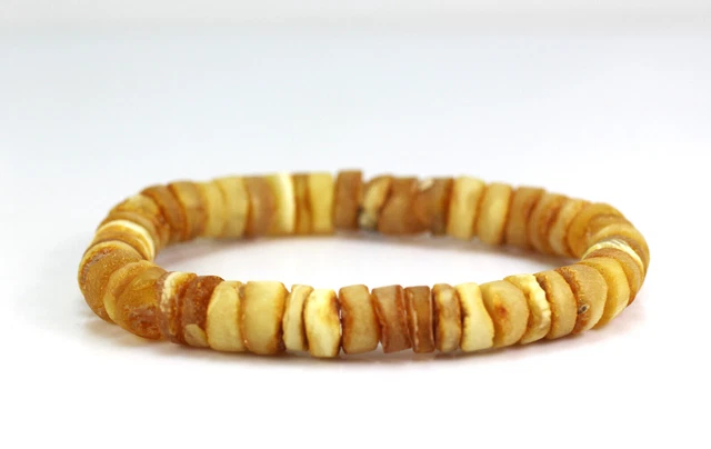 Baltic amber adult MEN unisex bracelet, handmade, natural , UNPOLISHED 11,86 gr