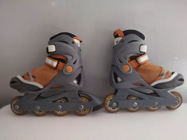 DECATHLON V310 Junior Adjustable inline Skates. Size 1.5-3. roller blades childs 2