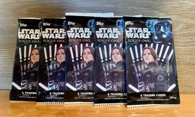 2017 Topps Star Wars: Rogue One Series One 5 Sealed Packs 30 Cards