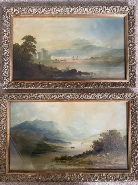 British School Early 20th Century Pair of Highland Landscape Oil Paintings