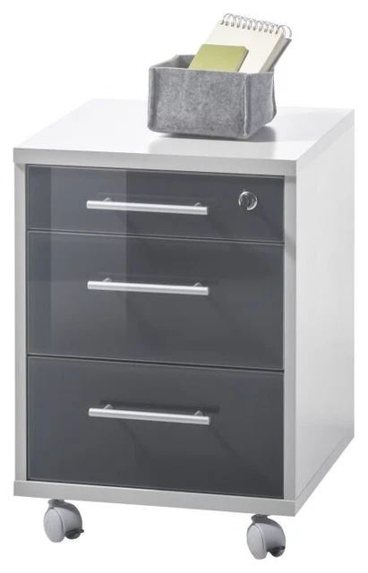 Rollcontainer Schreibtischcontainer Arbeitszimmer Office Lux lichtgrau