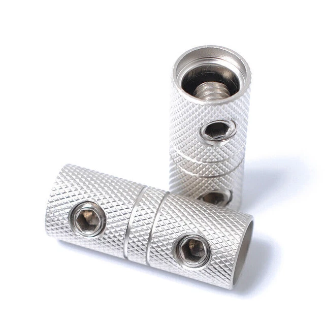Replacement Car Audio Brass Nickel Plated Wire Coupler Terminal Butt Connector