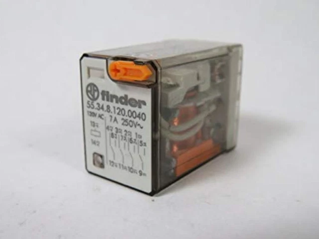 Relè Finder 55.34.8.120.0040 - Inserimento, bobina 120 V CA, 7 A, 4 cambi