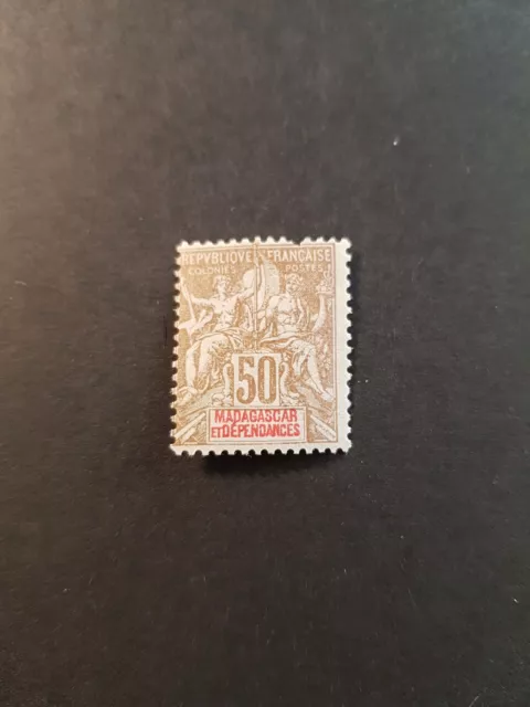 France Timbre Colonie Madagascar N°39 Neuf * Mh 1892 1 Dent Courte