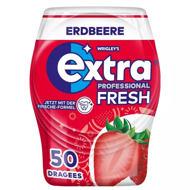 Wrigleys Extra Professional Fresh Erdbeere Kaugummi 12 Dosen je 50 Dragees