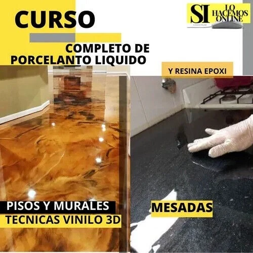 curso de porcelanato liquido 3d , mesas de rio y joyeria en epoxi!!!