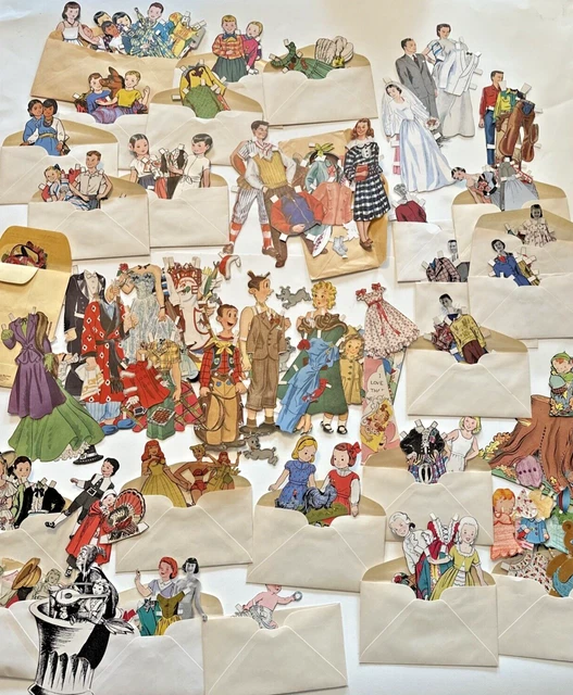 VINTAGE JACK & Jill Center Fold Cutouts Paper Dolls Outfits 1940s50s