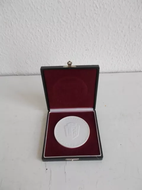 Medaille Sportclub Leipzig, SC Leipzig, DDR, Erinnerungsplakette, Meissen, Etui